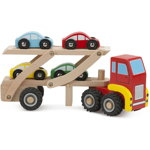 Transportor masini din lemn, New Classic Toys, 1-2 ani +, New Classic Toys