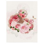 Tablou cap statuie femeie cu flori - Material produs:: Tablou canvas pe panza CU RAMA, Dimensiunea:: 40x60 cm, 