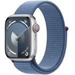 Apple SmartWatch Apple Watch S9, Cellular, 41mm Carcasa Aluminium Silver, Winter Blue Sport Loop, Apple