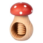 Spargator de nuci cu surub, model ciuperca, lemn, 5x5x14 cm, Happymax, 