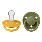 Set 2 suzete Bibs de lux Silicon tetina rotunda marime universala Honey BeeOlive, BIBS