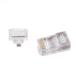 Mufa modulara 8P8C pentru cablu solid LAN RJ 45 neecranate - set 100 buc., Gembird