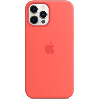 Husa de protectie Apple Silicone Case MagSafe pentru iPhone 12 Pro Max, Pink Citrus