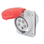 Priza industriala incastrata 10° HP - IP44/IP54 - 3P+N+E 16A 380V/440V 50HZ/60HZ - RED - 3H - Strangere cu surub, Gewiss