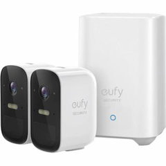 Kit supraveghere video eufyCam 2C Security T88313D2, 2 camere, HD 1080p, Wi-Fi, Waterproof, 16 canale, alb