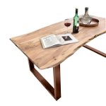 Masă de dining configurabilă Freya Acacia 36 mm, lemn/metal, SIT Mobel