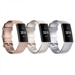 Set 3 curele sport pentru bratara fitness Fitbit Charge 4 / 3 / 3E din silicon marime S argintiu sampanie rose gold