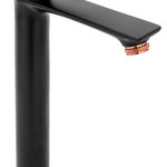 Baterie inalta pentru lavoar REA Viral Rose Gold cu Negru Mat, Rea
