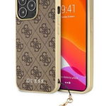 Husa de protectie Guess 4G Charms pentru iPhone 13 Pro Max, Maro