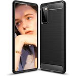 Husa de protectie, Carbon Case, pentru Samsung Galaxy S20 FE 5G, Negru