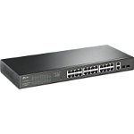 Switch, TP-Link, Easy Smart TL-SG1428PE, comutator, 28 porturi, inteligent, montabil pe rack (TL-SG1428PE), Negru
