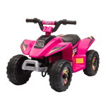 HOMCOM ATV Electric Roz pentru Fetițe, Vehicul pentru Copii 18-36 Luni, Design Atractiv | Aosom Romania, HOMCOM