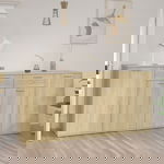 vidaXL Бюфет, дъб сонома, 160x36x75 см, инженерно дърво, vidaXL