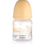 Flacon anti-colici cu gură lată Canpol - Easy Start, Mountains, 0 luni +, 120 ml, bej