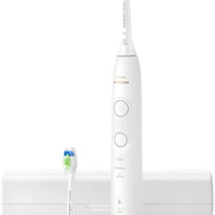 Periuta de dinti electrica Philips Sonicare HX7410/02, 62.000 miscari/minut, autonomie 21 zile, 3 mod de periere,3 intensitati, senzor presiune luminos, functia BrushSync, capat de periere Optimal White, capat de periere Senstive, toc transport, alb Periuta de dinti electrica Philips Sonicare HX7410/02, 62.000 miscari/minut, autonomie 21 zile, 3 mod de periere,3 intensitati, senzor presiune luminos, functia BrushSync, capat de periere Optimal White, capat de periere Senstive, toc transport, alb
