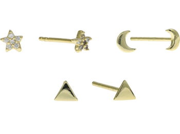 Bijuterii Femei Argento Vivo Celestial Ear Set Earrings Gold, Argento Vivo