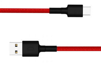 Cablu de date si incarcare impletit Xiaomi Mi USB Type-C 1 m Red