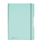 Caiet My.Book Flex A4, 40 file x2, dictando+matematica, turcoaz transparent cu logo alb, Herlitz