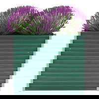 Strat înălțat de grădină, verde, 100x40x77 cm, oțel galvanizat