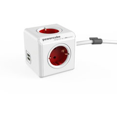 Priza PowerCube Allocacoc 1402RD Extended USB Red87184440856491
