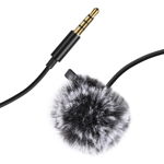 Microfon tip lavaliera PU424 Puluz, Wired Condenser Recording, Jack 3.5 mm, Lungime 1.5m, Negru, PULUZ