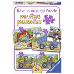 Puzzle Ravensburger - Santier de constructii 4 in 1 2/4/6/8 piese