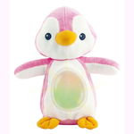 Lampa de veghe din plus cu lumini si sunete Winfun Pinguin roz, Winfun