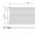 Radiator AC condensator cu uscator potrivit FORD GALAXY III, MONDEO V, S-MAX; FORD USA EDGE 1.0-2.0H 09.14-, VALEO