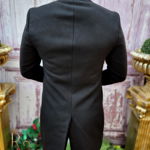 Palton de bărbați, Slim Fit, Negru cu nasturi - PT461, 