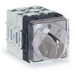 CAM-ST DAHLANDER POLE SELECTOR SWITCH WITH BLACK HANDLE AND GREY PLATE 3P 25A 48X48, Palazzoli