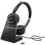 Casti Jabra Evolve 75 UC Stereo + suport pentru incarcarea, Jabra