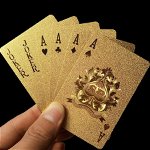 Carti de joc Aurii Casino Poker, aspect Euro €,  mystyle