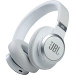 Casti Over the Ear JBL Live 660NC, Noise Cancelling, Bluetooth, Asistent Vocal, Alb, JBL