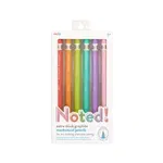 Creioane mecanice grafit extra gros - set de 6, cu citate motivationale, Ooly