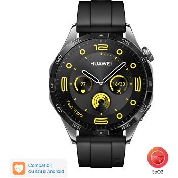 Watch GT4 (46mm) stainless steel/black, Huawei