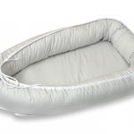 Amy - suport de dormit babynest, 70x45 cm, bear heart gri