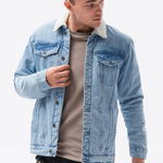 Jacheta de denim aspect deteriorat, OMBRE
