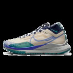 Nike, Pantofi impermeabili pentru alergare React Pegasus Trail 4, Verde, Maro nisip, Albastru, 7.5