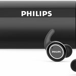 Casti Audio Philips Wireless Intraauriculare Cu Bluetooth 5.0, Difuzoare 6 Mm, Autonomie 6 Ore, Control Volum, Gestionare Apel, Sensibilitate 94 Db, Negru, KlaussTech