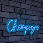 Decoratiune luminoasa LED, Champagne, Benzi flexibile de neon, DC 12 V, Albastru, Neon Graph
