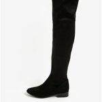 Cizme negre inalte peste genunchi cu fermoar - ALDO Elinna, ALDO