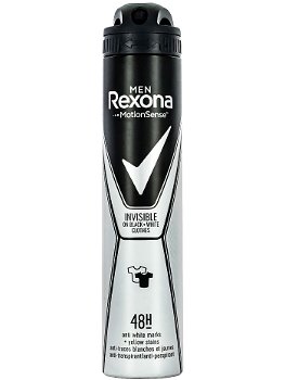Rexona Spray deodorant barbati 200 ml Invisible Black+White, Rexona