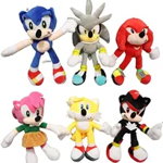 Set 6 Jucarii din Plus Sonic Hedgehog -Ariciul Sonic si Prietenii