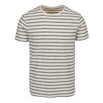 Tricou crem Selected Homme Kris cu model in dungi