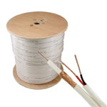Cablu coaxial RG59 + alimentare 2x0.75'305m'alb TSY-RG59+2X0.75-W, TSY Cable