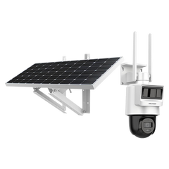 Camera PT IP, 4MP, 4G, 2.8mm, IR 30m, Audio, PIR+Radar, Panou solar, Acumulator - Hikvision DS-2DE2C400IWG-K-4G-C09S20-2.8mm, Hikvision