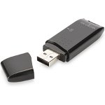 Cititor de carduri SD/Micro SD, 2 porturi, USB 2.0, Negru