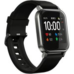 Smartwatch Haylou LS02, Display TFT 1.4", Bluetooth, Bratara Silicon, Rezistent la apa, Android/iOS (Negru)