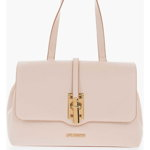 Moschino Love Faux Leather Bag With Removable Shoulder Strap Beige, Moschino