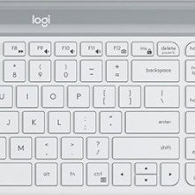 Kit tastatura + mouse wireless Logitech MK470 Slim layout US INTL Alb
